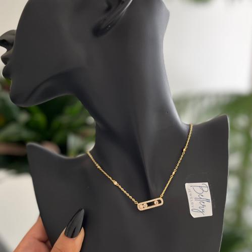 سلسال ذهبي بكرستال