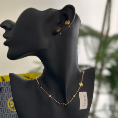 سلسال ذهبي مع حلق +