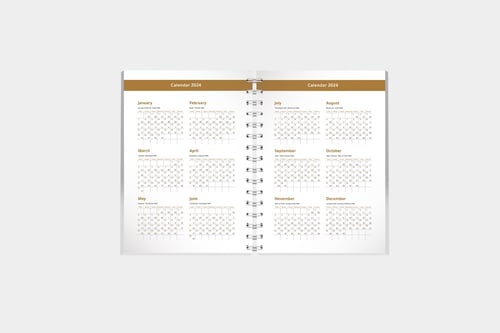 أجندة 2024 - تصميم الخوص