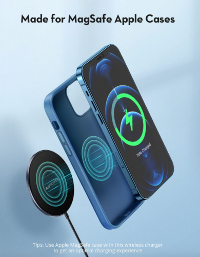 قاعدة شاحن لاسلكي مغناطيسي راف باور USB-C ماق سيف...