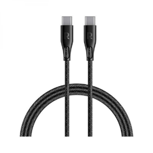 كيبل شحن راف باور قماش USB-C إلى USB-C بطول 1.5 مت...