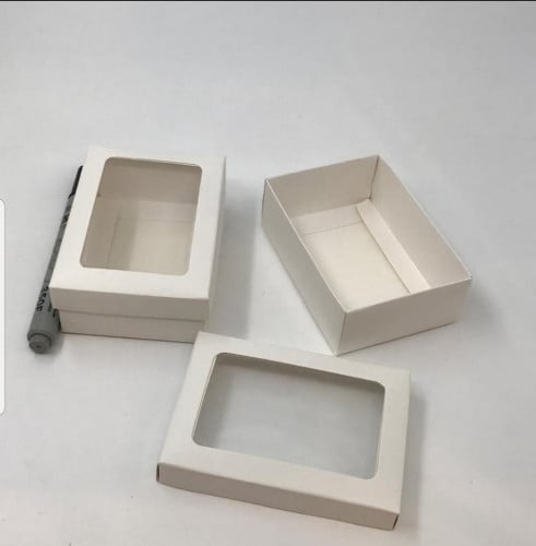 علب كرتون ابيض مستطيل ES093