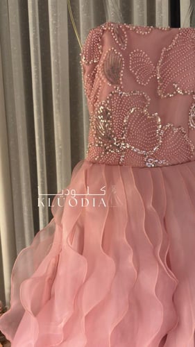 فستان سهره فخم مزين ب لول