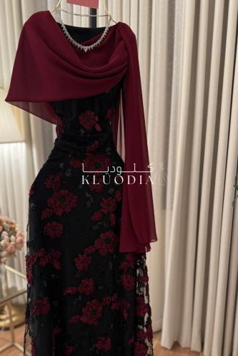 طقم مناسبات فخم مورد بقطعتين منفصله