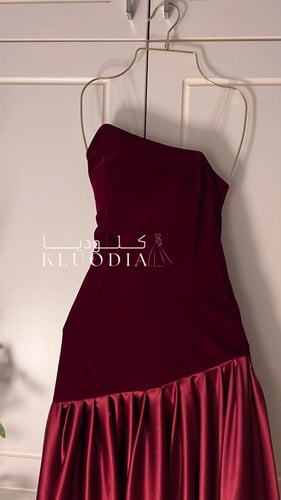 فستان مناسبات مخمل + تفته