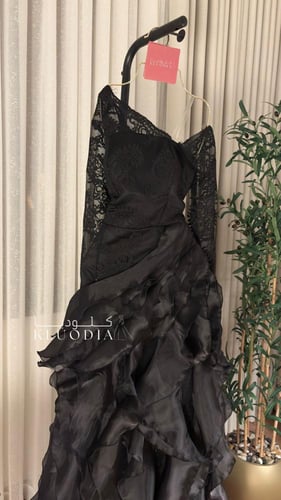 فستان دانتيل اسود واورقنزا فخم