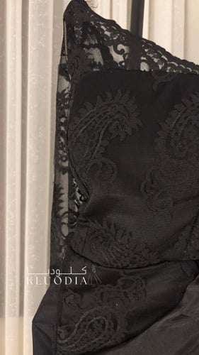 فستان دانتيل اسود واورقنزا فخم
