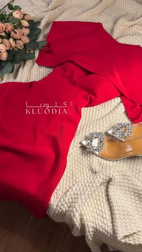 فستان عيد احمر انيق