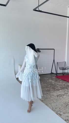 فستان صباح العيد سماوي