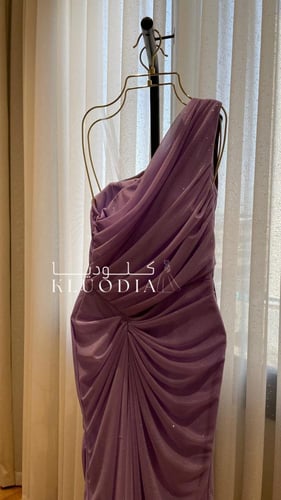 فستان موف بلمعه