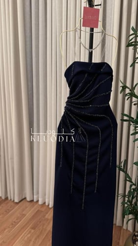 فستان مناسبات توب لون كحلي