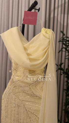 فستان سهره ساتر ليموني