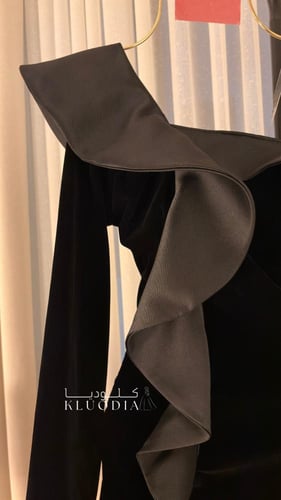 فستان شتوي مخمل ب اكمام