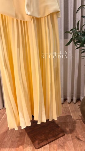 فستان انيق ساتر ليموني