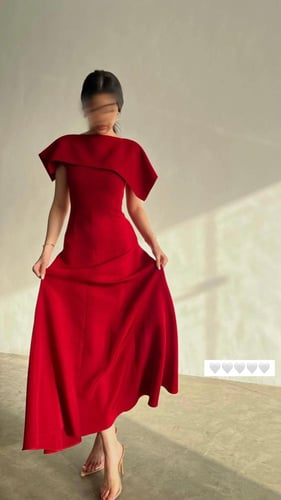 فستان عيد احمر انيق