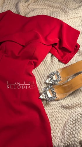 فستان عيد احمر انيق