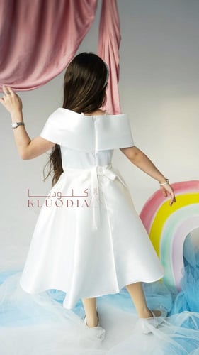 فستان بناتي ابيض