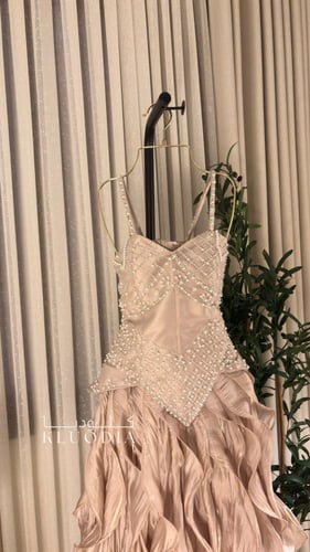 فستان سهره فخم بشال منفصل