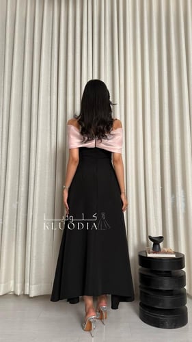 فستان باربي اسود + جازار وردي