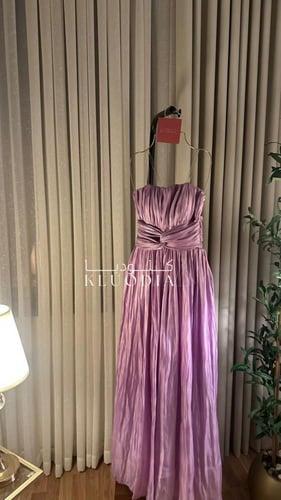 فستان مناسبات لامع بقطعتين منفصله