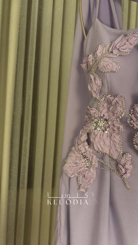 فستان مناسبات فخم+وشاح انيق