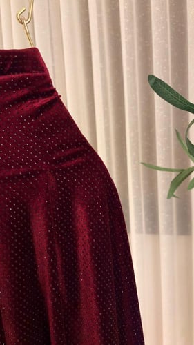 طقم مخمل شتوي لامع قطعتين