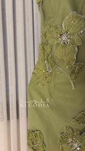 فستان مناسبات مورد لون تفاحي