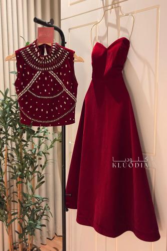 فستان شتوي فخم قطعتين