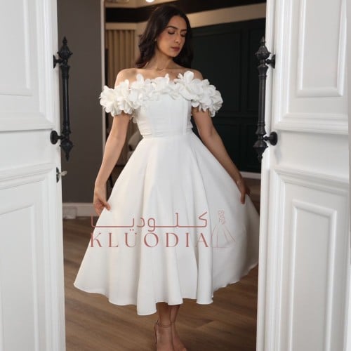 فستان باربي كورسيه مزين بالورد