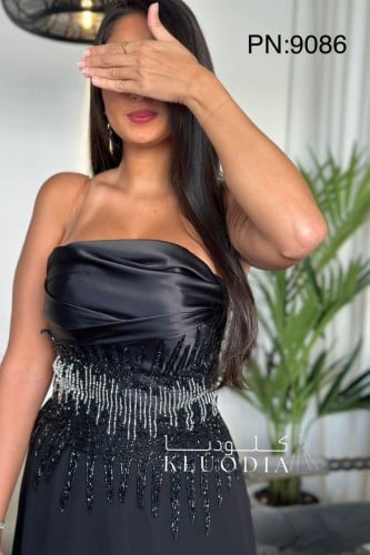 فستان شيفون مطرز