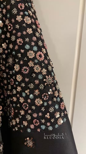 فستان سهره بزهور ترتر