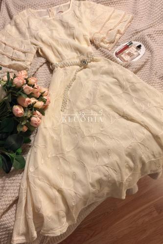 فستان عيد انيق لون سكري