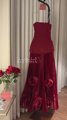 فستان سهره فخم بكسرات