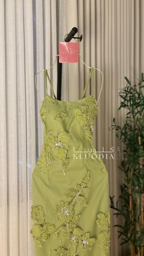 فستان مناسبات مورد لون تفاحي