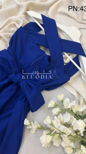 فستان كريب ناعم نيلي