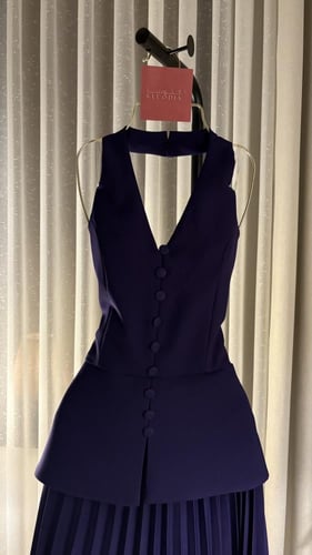 فستان عيد قصير لون ليلكي