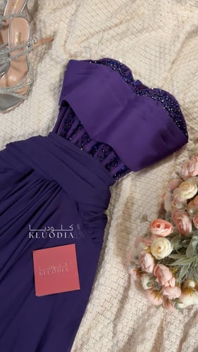 فستان سهرة بنفسجي