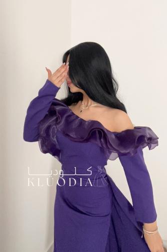 فستان سهره فخم بذيل طويل