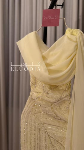 فستان سهره ساتر ليموني