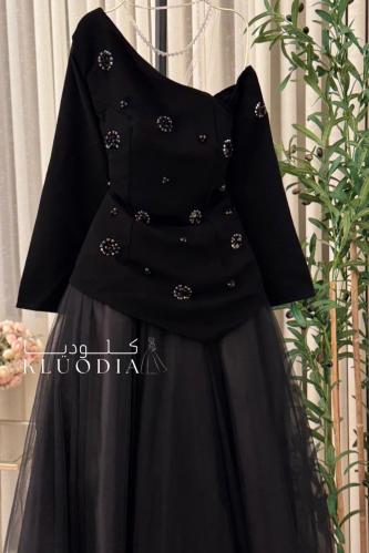 فستان ميد فخم تل