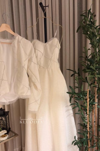 فستان عيد سكري بقطعتين منفصله