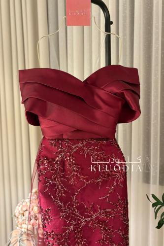 فستان سهره اوف شولدر لون عودي