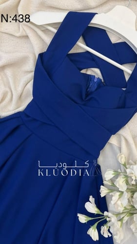 فستان كريب ناعم نيلي