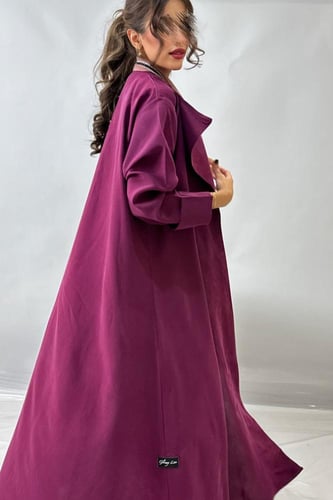 عباية حرير مغسول ياباني قصة نص كلوش + طرحة مزينه ب...