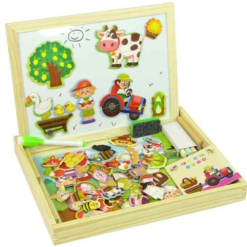 سبورة رسم مغناطيسية مع قطع تعليم حيوانات المزرعة م...