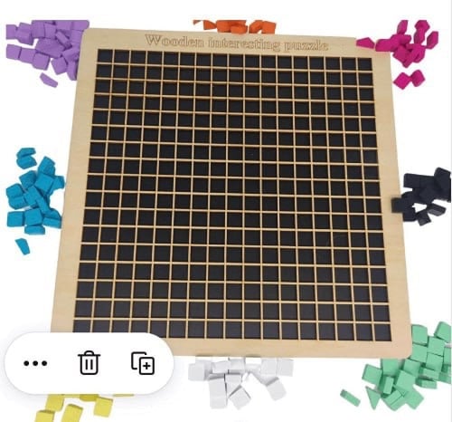 لعبة بزل المكعبات خشبية 370 قطعة