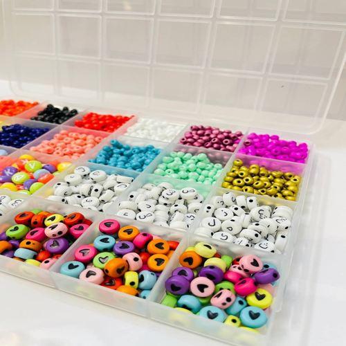 مجموعة حبات خرز اساور صغير 24 شكل