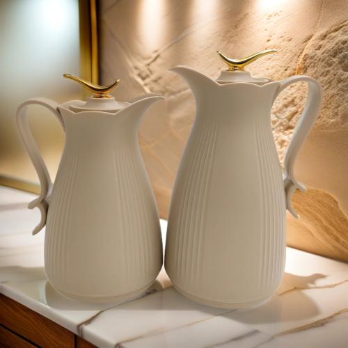 طقم ترامس شاي وقهوة 0.5/1.0 لتر بيج مع ذهبي فاخر