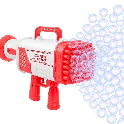 مسدس فقاعات ماء بازوكا 64 فتحة مع اضواء ملونة لون...