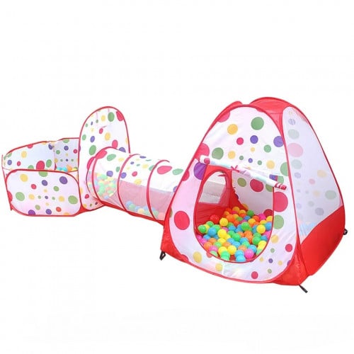خيمة كرات الاطفال مع نفق 3 في 1 قابلة للطي